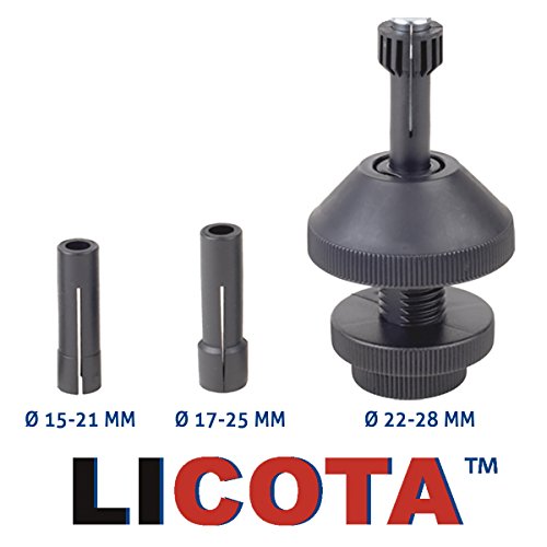 Centrador de embrague universal coche LICOTA para taller mecánico - Incluye 3 adaptadores 15-21, 17-25 y 22-28 mm - Alineador PROFESIONAL