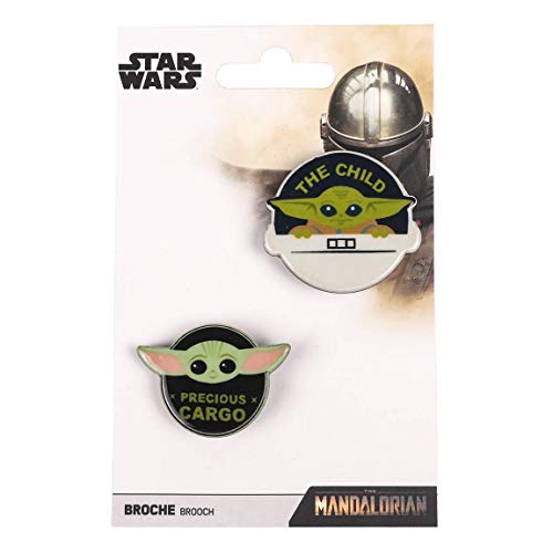 Cerdá Broche Decorativo para Ropa The Mandalorian-Licencia Oficial Star Wars, Adultos Unisex, Varios, Pequeño