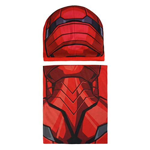 Cerdá Conjunto 2 Piezas Avengers Iron Man Set de Bufanda, Gorro y Guantes, Rojo (Rojo 001), One Size (Tamaño del Fabricante:única) para Niños