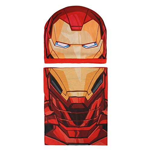 Cerdá Conjunto 2 Piezas Avengers Iron Man Set de Bufanda, Gorro y Guantes, Rojo (Rojo 001), One Size (Tamaño del Fabricante:única) para Niños