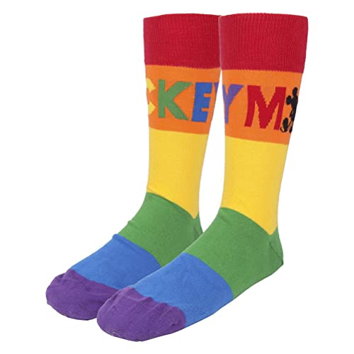 CERDÁ LIFE'S LITTLE MOMENTS 2200007378 Pack 3 Calcetines Hombre Multicolor de la Colección Disney Pride, Estándar Unisex Adulto