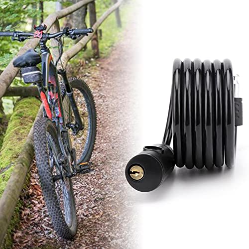 Cerraduras de seguridad antirrobo para bicicletas | Cable de cadena de seguridad de 1,5 metros / 59 pulgadas con 2 llaves para bicicleta, motocicleta y más, accesorios imprescindibles para bicicletas