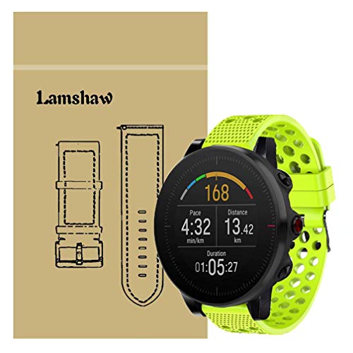 Ceston Respirable Deporte Silicona Clásico Correas para Smartwatch Polar Vantage M (Verde)