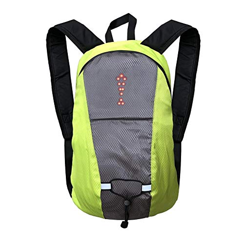 Chaleco Reflectante Luz Mochila Con Señal Giro LED De 15 L, Bolsa Deportes Al Aire Libre, Lámpara Advertencia Intermitente, Paquete Seguridad Con Control Remoto Inalámbrico Para Seguridad Nocturna
