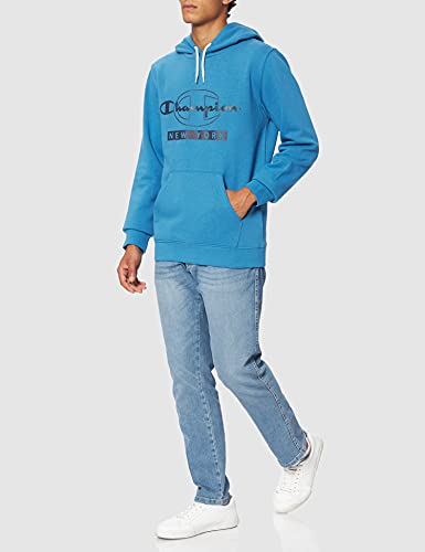 Champion Graphic Shop Authentic Sudadera con Capucha, Azul Claro, S para Hombre