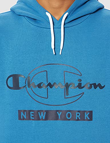 Champion Graphic Shop Authentic Sudadera con Capucha, Azul Claro, S para Hombre