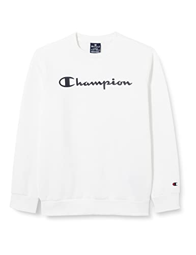 Champion Legacy Classic Logo Sudadera, Blanco, 15-16 Años para Niños