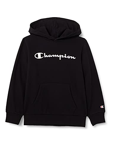 Champion Legacy Classic Logo Sudadera con Capucha, Negro, 11-12 Años para Niños