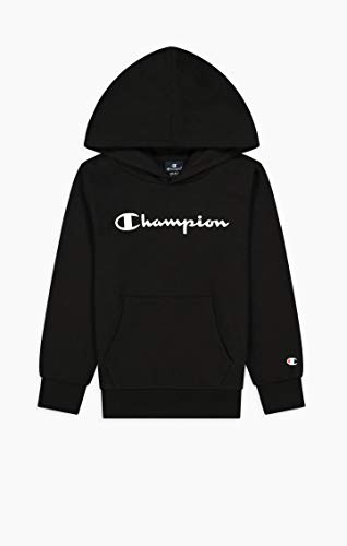 Champion Legacy Classic Logo Sudadera con Capucha, Negro, 11-12 Años para Niños