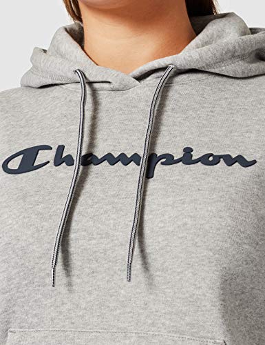 Champion Legacy Classic Logo Sudadera, Gris Jaspeado Claro, 11-12 Años para Niños