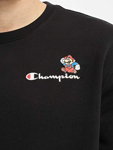 Champion X Super Mario Bros Crewneck Sweatshirt Sudadera Hombre Negro X-Small