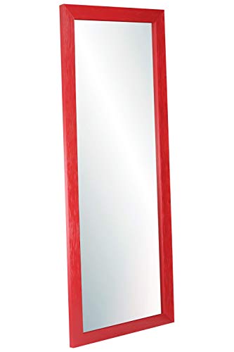 Chely Intermarket, Espejo de Cuerpo Entero 35x100cm(43x108cm) Rojo/Mod-146, Ideal para peluquerías, salón, Comedor, Dormitorio y oficinas. Fabricado en España. Material Madera.(146-35x100-4,15)