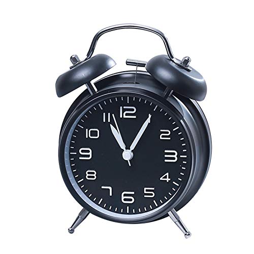 CHENBOMY Despertador Boutique de 4 Pulgadas Boutique, escaneo de Campanas de Metal, Reloj de Alarma silencioso de Alto Volumen, Estudiante (Color : 318PINK)