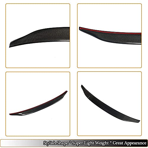 CHENGQIAN Alerón De Maletero Adecuado para Audi A6 C6 / A6 Quattro Sedan Pre-Rediseñado 2005-2008 Tapa De Maletero Trasero De Fibra De Carbono CF Highkick Wing Lip