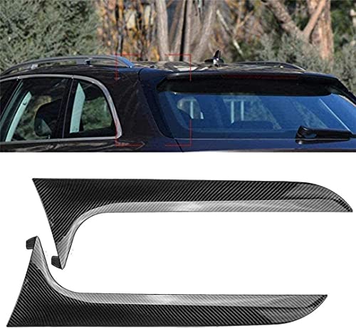 CHENGQIAN Alerón Lateral De Ventana Trasera con Aspecto De Carbono Negro, Divisor Canard Canard para Audi A6 C7 Allroad Tdi Quattro para Avant 2012-18, Aspecto Negro De Carbono, Negro Brillante,