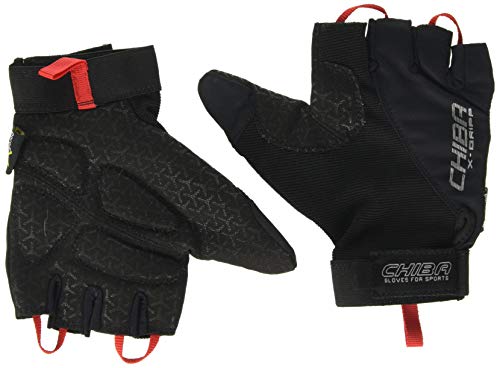 Chiba Argon II Guantes para Silla de Ruedas, Unisex Adulto, Negro, Large