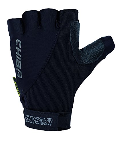 Chiba Argon Premium II Guantes para Silla de Ruedas, Unisex Adulto, Negro, Small