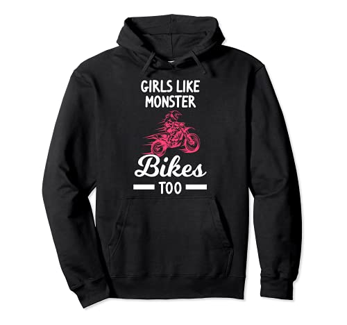 Chicas como Monster Bikes Motorcycle Sudadera con Capucha
