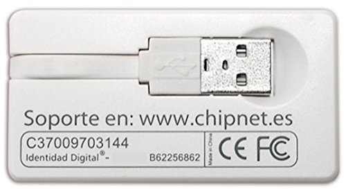 ChipNet Lector de DNI electrónico 3.0 y 4.0 + Tarjeta Criptográfica Certificado Digital * para Windows 10 y 11 FIRMAKIT