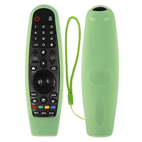 CHUNGHOP Protective Silicone Remote Case for LG AN-MR600 AN-MR650 AN-MR18BA AN-MR19BA AN-MR20GA Magic Remote Cover Remote Holder for LG 3D Smart TV Magic Remote Case (Glow in Dark Green)