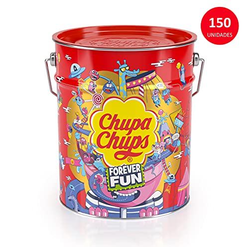 Chupa Chups Caramelo con Palo de Sabores Variados, 150 x 12g