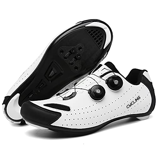 Churlin Hombre Mujer Zapatillas De Ciclismo De Carretera Y Montaña Calzado de Ciclismo y Senderismo MTB Transpirable Profesionales Compatibles con SPD