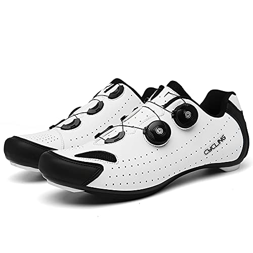 Churlin Hombre Mujer Zapatillas De Ciclismo De Carretera Y Montaña Calzado de Ciclismo y Senderismo MTB Transpirable Profesionales Compatibles con SPD