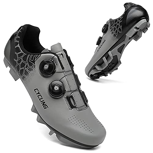 Churlin Zapatillas De Ciclismo De Carretera Y Montaña Hombre Mujer Calzado de Ciclismo y Senderismo MTB Transpirable Profesionales Compatibles con SPD