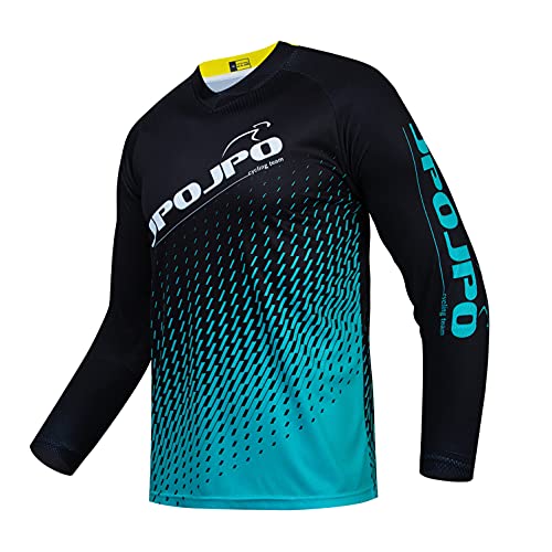 Ciclismo Jersey de los hombres de la bici de montaña del motocross Jersey largo MTB camiseta, 57., XL