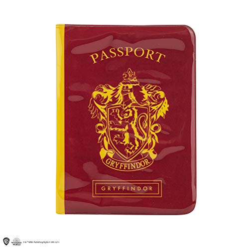 Cinereplicas Harry Potter - Etiqueta de Equipaje y Funda Pasaporte Gryffindor - Licencia Oficial