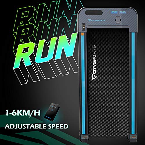 CITYSPORTS Cinta de Correr Caminar Eléctrica del Motor 440W, Altavoces Bluetooth, Velocidad Ajustable, Pantalla LCD y Contador de Calorías, Ultra Delgado y Silencioso, Destinado para el Hogar/Oficina