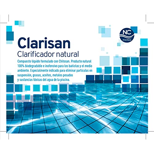 Clarisan| Clarificador Natural liquido para Piscinas | Alta concentración | Disolución rápida| Fabricado en España | Válido para Jacuzzi, Piscinas y spas| 750ml