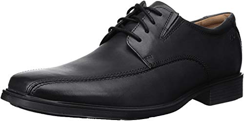 Clarks Tilden Walk, Zapatos Hombre, Negro (Black Leather), 42 EU