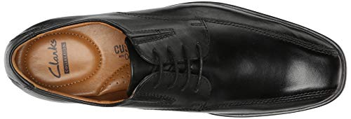 Clarks Tilden Walk, Zapatos Hombre, Negro (Black Leather), 42 EU