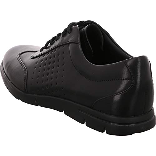 Clarks Vennor Vibe, Zapatos de Cordones Derby Hombre, Negro (Black Leather-), 42 EU