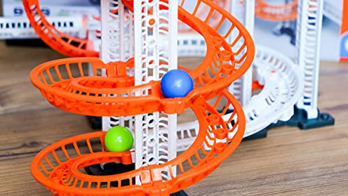 Clementoni 59235 Galileo Build – Acción y Reacción Speed Race – Maqueta de Carrera de Bola – Juguete de motricidad de Varias Piezas – Juguete para niños a Partir de 8 años