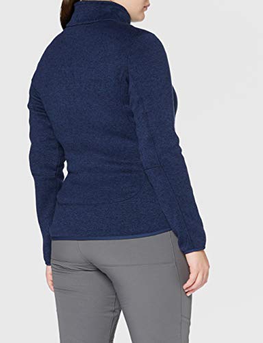 CMP Knit Tech Forro Polar con Cremallera Completa, Mujer, Azul (Marine-Ceramic), 46