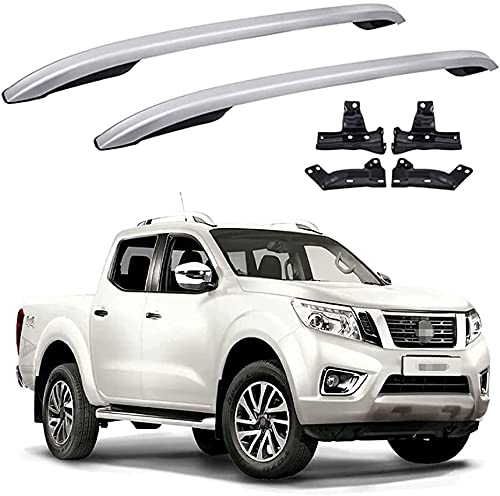 Coche Bacas Barra Transversal para Nissan NP300 Navara Pickup 4Dr 2012-2017, De Aluminio portaequipajes Portabicicletas Transporte De Carga Accesorios