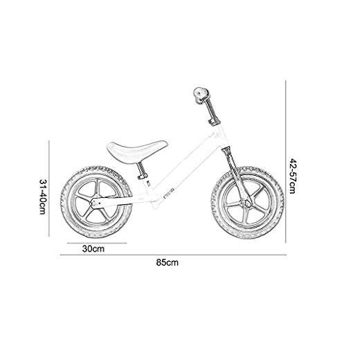 Coche de equilibrio para niños de alta gama, aleación de magnesio, bicicleta deportiva para niños al aire libre, bicicleta de entrenamiento para niños sin inflable de 2 a 7 años, 2 colores Happy