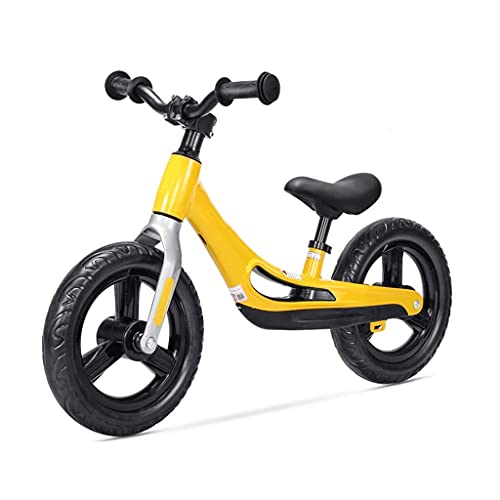 Coche de equilibrio para niños de alta gama, aleación de magnesio, bicicleta deportiva para niños al aire libre, bicicleta de entrenamiento para niños sin inflable de 2 a 7 años, 2 colores Happy