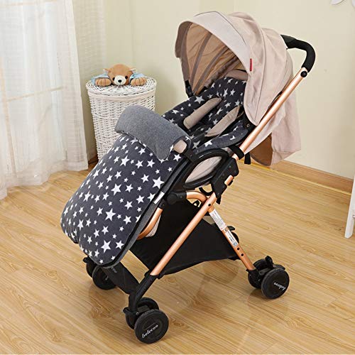 Cochecito Manguitos del pie para cochecitos, Mamas & Papas bebé Fundamentos Saco para Cochecito de niño/Conector Universal para sillas de Paseo cochecitos cochecitos de niño con Errores,Negro