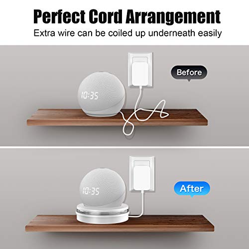 Cocoda Soporte Mesa para Dot 4.ª Generación, Inteligente Soporte Dot 4 con el Escritorio con Guarda Cable Integrado y Guía de Luz en Forma de Anillo, Haga Que el Dot Sea Más Notable