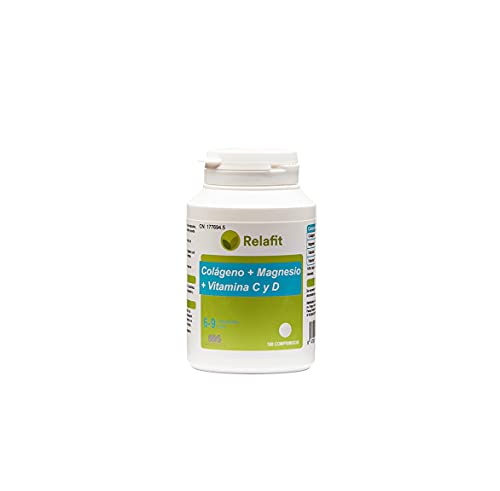 Colágeno con Magnesio y Vitaminas C y D – 180 Comprimidos | Relafit - Laboratorios MS | Suministro para 1 meses | Energía y Articulaciones y Músculos Fuertes