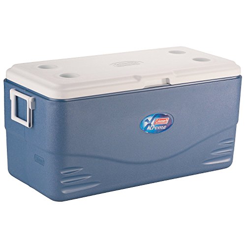 Coleman 100Qt Xtreme - Nevera de acampada, tamaño 90 L, color azul / blanco