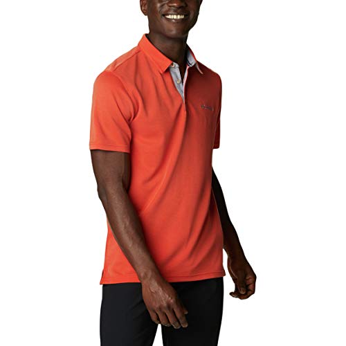 Columbia Nelson Point Polo, Hombre, Naranja (Bonfire), XXL