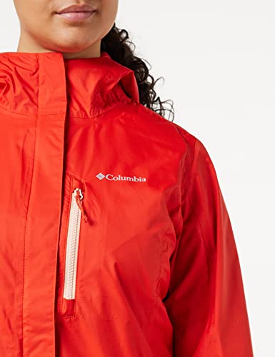 Columbia Pouring Adventure II Chaqueta Impermeable, Mujer, Bold Orange, Peach Cloud Zip, L