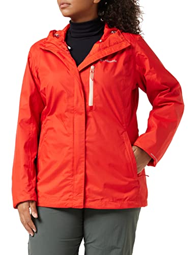 Columbia Pouring Adventure II Chaqueta Impermeable, Mujer, Bold Orange, Peach Cloud Zip, L