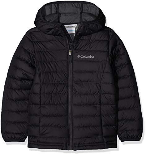 Columbia Powder Lite H Chaqueta De Plumón con Capucha, Niños, Negro (Black), XS