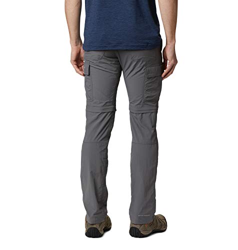 Columbia Silver Ridge II, Pantalones de senderismo convertibles, Hombre, Gris (City Grey), Talla: W34/L32