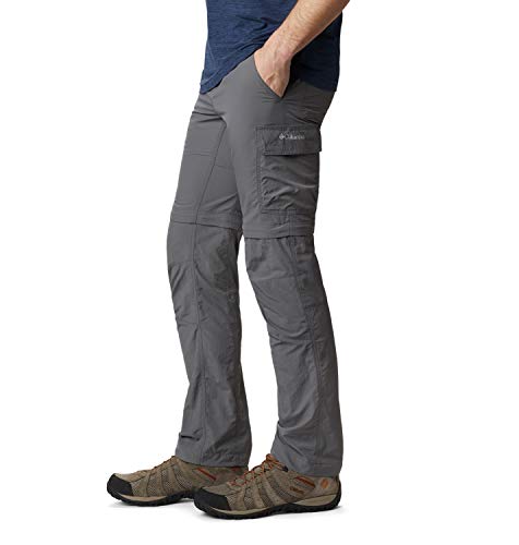 Columbia Silver Ridge II, Pantalones de senderismo convertibles, Hombre, Gris (City Grey), Talla: W34/L32